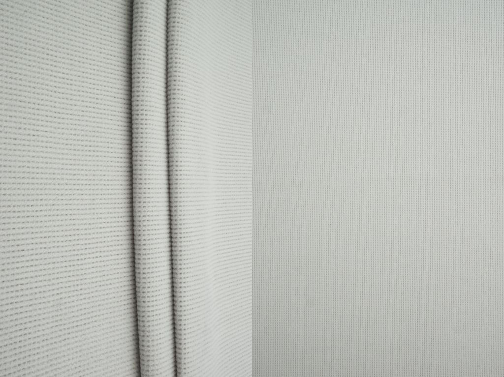 KNT4612 / GREY LT. / 97%POLY 3%SPANDEX 2x2 FLEECE WAFFLE SOLID