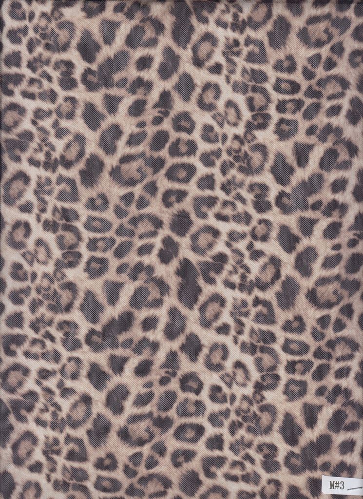 MESH-SE20351D / BROWN / 90%POLY 10%SPAN DIGITAL MESH ANIMAL PRINT