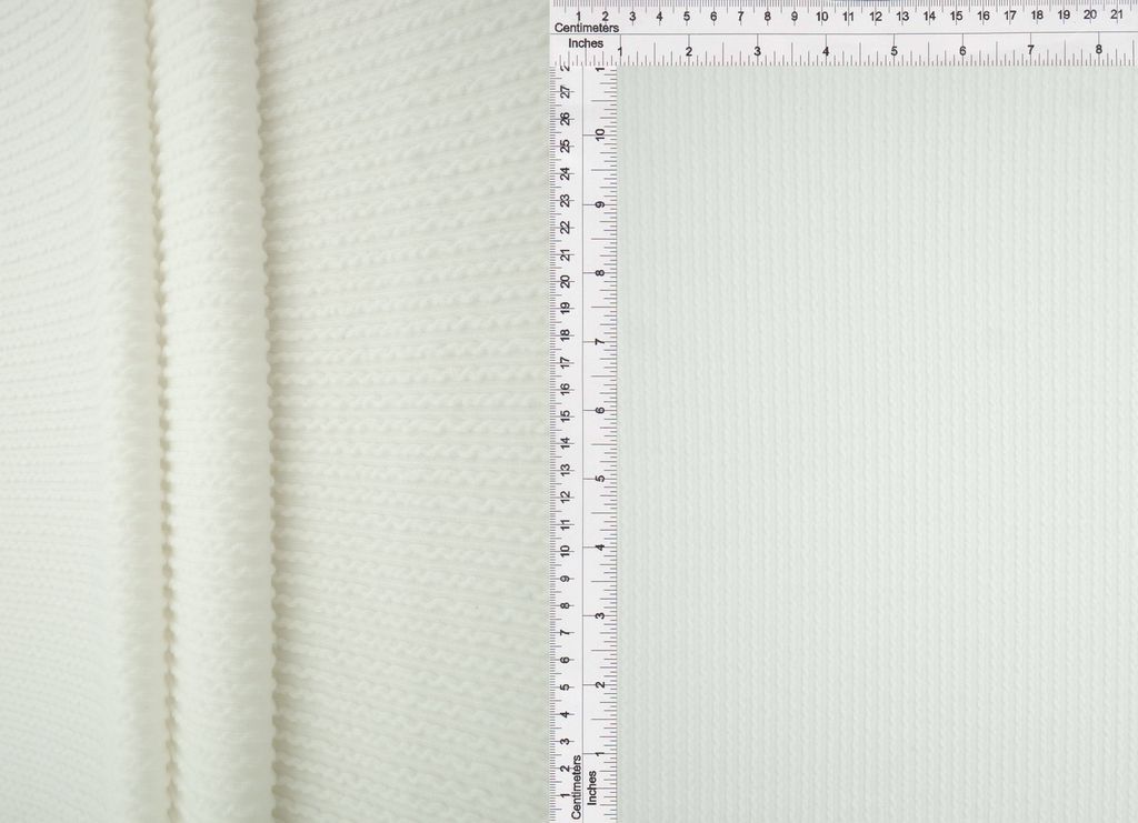 KNT4204 / IVORY NEW / 77%POLY 18%RAY 5%SPAN DOUBLE KNIT COZY