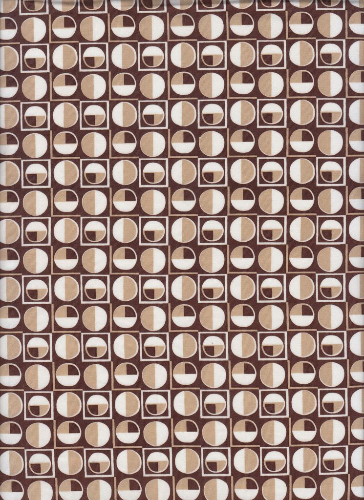 KNT4498-MS11383 / BROWN / 96%POLY 4%SPAN DTY GEO PRINT