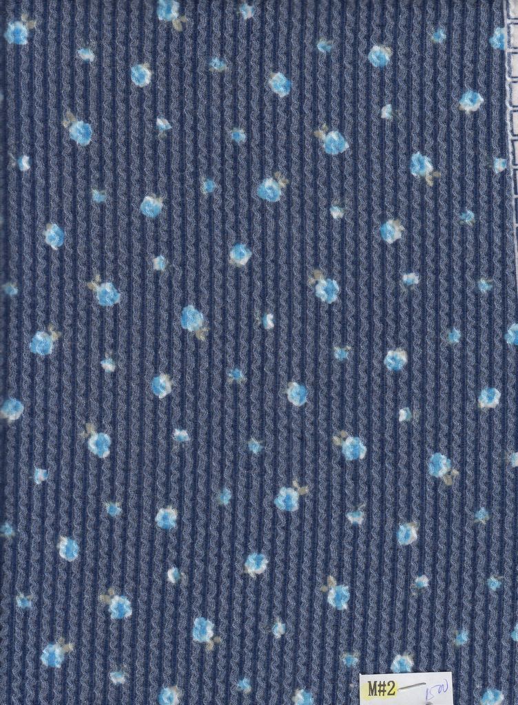 KNT4463-MS11364 / NAVY / 77%POLY 18%RAY 5%SP DOUBLE KNIT COZY DITSY PRINT