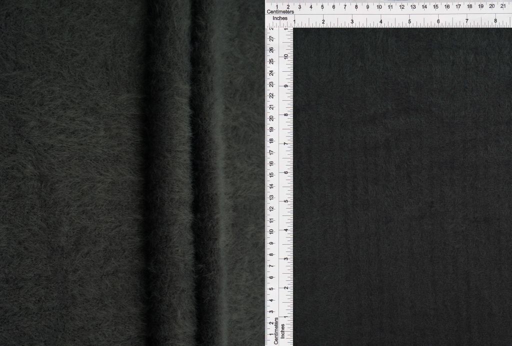 KNT4537 / BLACK / 95%NYLON 5%SPAN FEATHER YARN 4X4 RIB