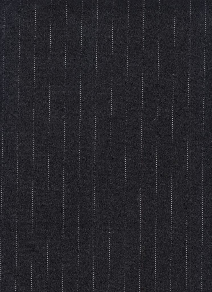 KNT3971-PINSTRP / BLK/IVORY / 95%POLY 5%SPAN TECHNO CREPE PINSTRIPE PRINT