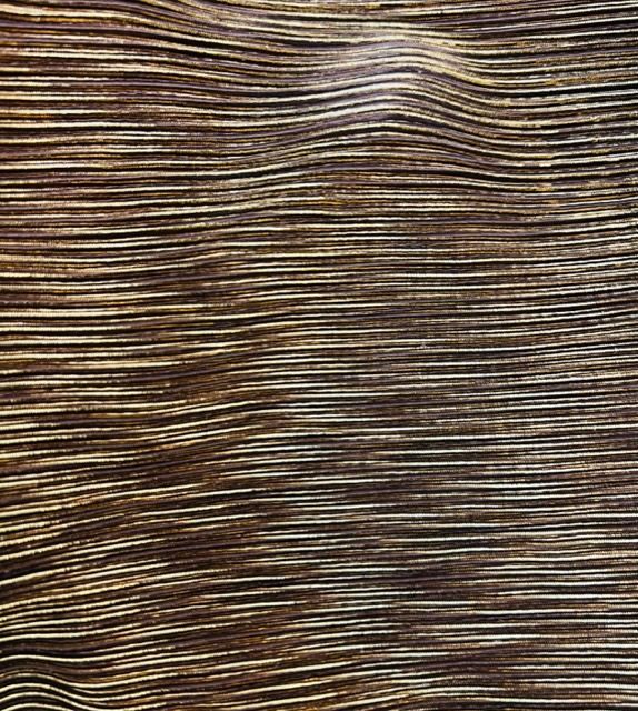 KNT4486 / BROWN/GOLD / 100%POLY BODRE W/FOIL/PLEATED JERSEY W/FOIL