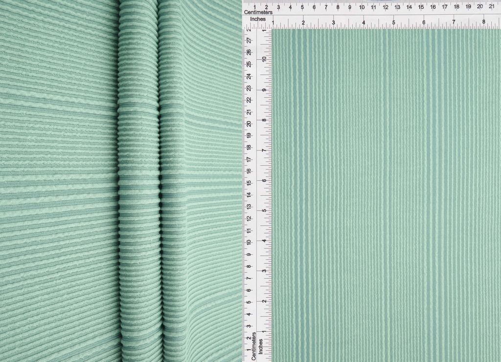 KNT4495 / SAGE NEW / 75%POLY 21%RAYON 4%SPAN VARIEGATED JACQUARD RIB