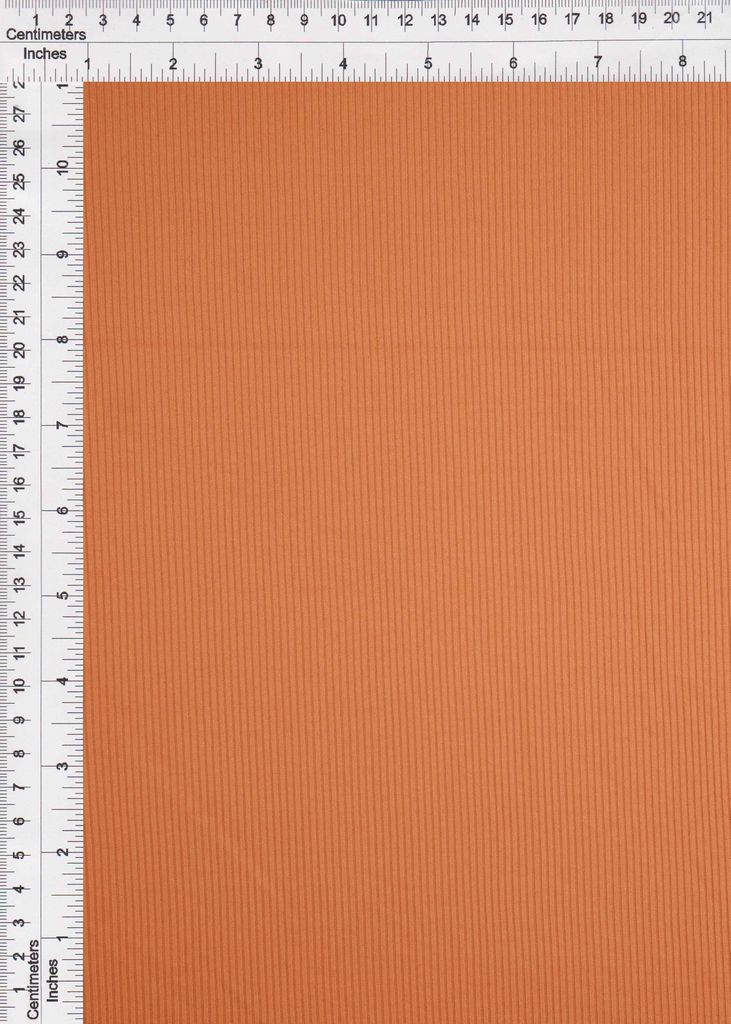 KNT4114 / RUST LT / 87%POLY 13%SPAN 2x1 YUMMY RIB SOLID
