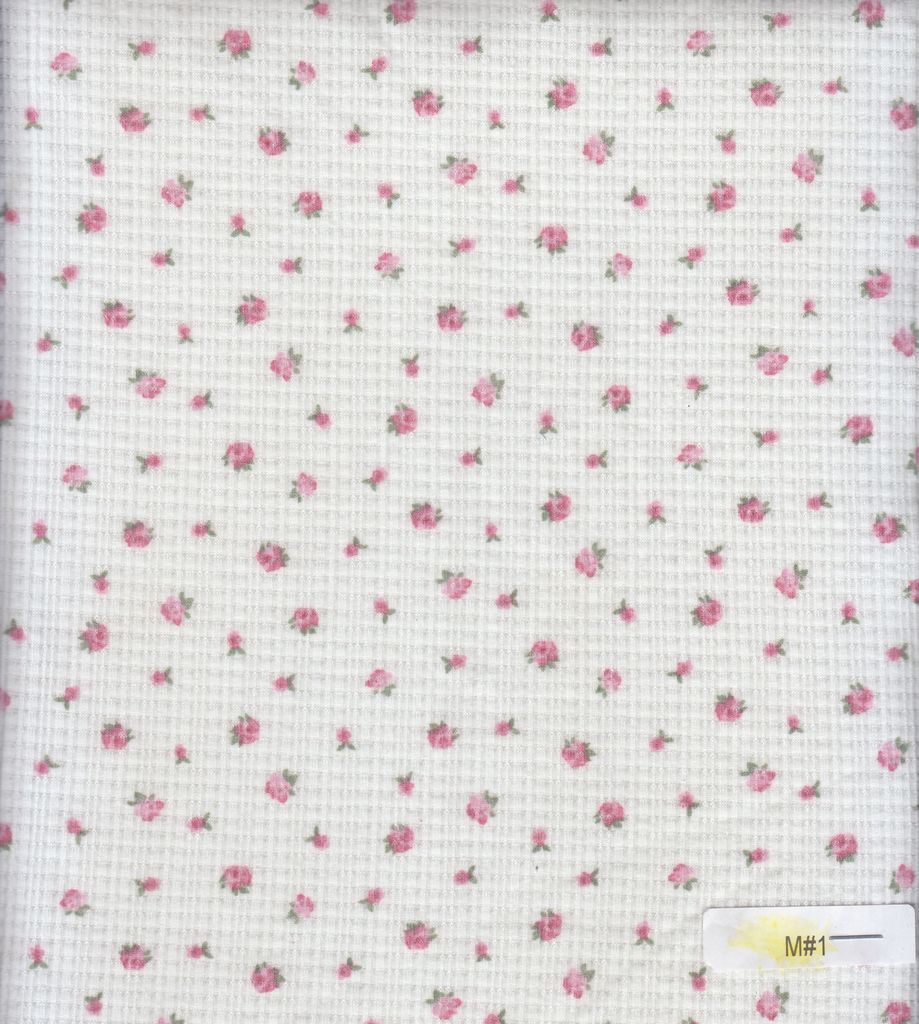 KNT3359-MS11367 / IVORY/ROSE / 86%P 9%R 5%SP POINTELLE DITSY RIB PRINT
