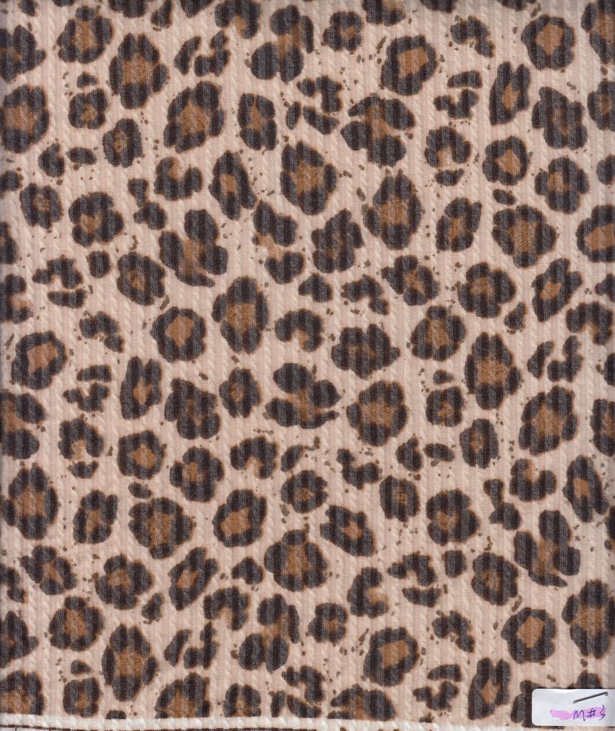 KNT4463-MS11424 / TAN B / 80%POLY 15%RAYON 5%SP DOUBLE KNIT COZY ANIMAL PRINT