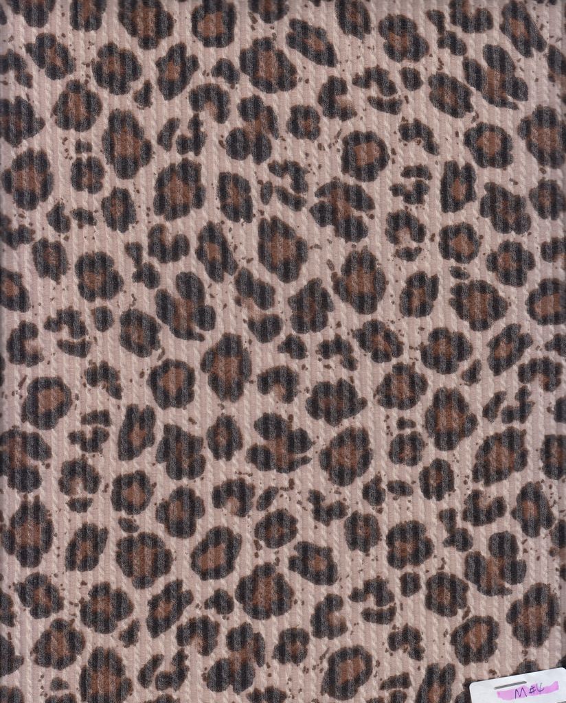 KNT4463-MS11424 / TAUPE / 77%POLY 18%RAYON 5%SP DOUBLE KNIT COZY DITSY PRINT