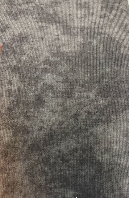 KNT4463-WASHED / CHARCOAL / 77%P 18%R 5%S DOUBLE KNIT COZY GARMENT WASH PRINT