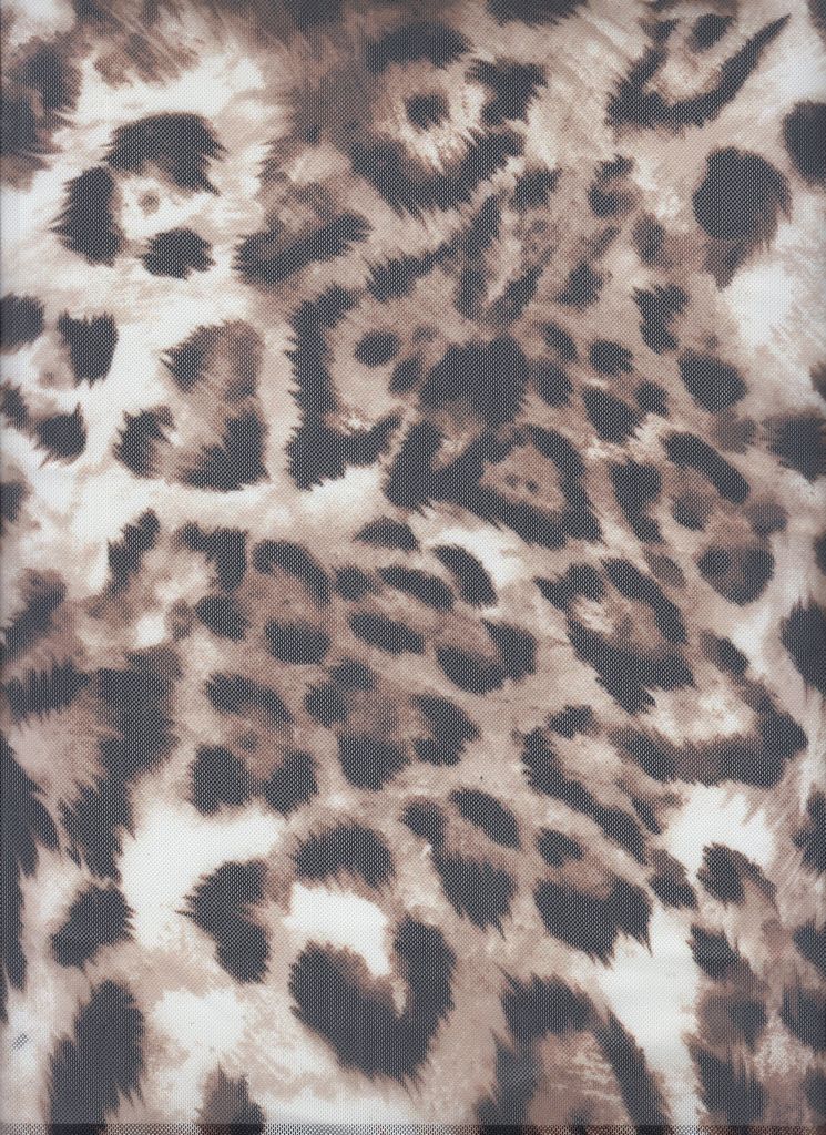 MESH-MS11417 / TAUPE/BROWN / 94%P 6%SP MESH ANIMAL/ABSTRACT SKIN PRINT