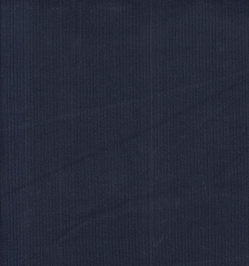 KNT4533 / NAVY / 93%POLY 7%SPAN 2X2 COOL COTTON FLEECE RIB SOLID