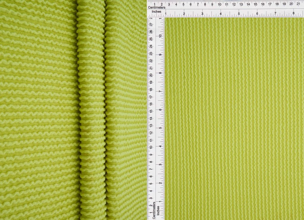 KNT4463 / LIME / 80%POLY 15%RAY 5%SPAN KNIT JACQUARD RIB