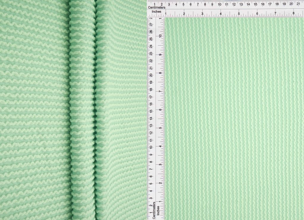 KNT4463 / MINT / 80%POLY 15%RAY 5%SPAN KNIT JACQUARD RIB