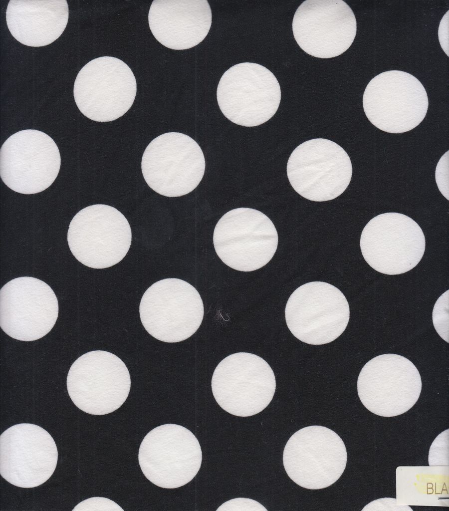 KNT4520-DU186 / BLACK/IVORY / 96%POLY 4%SPAN DTY BRUSHED POLKA DOTS PRINT
