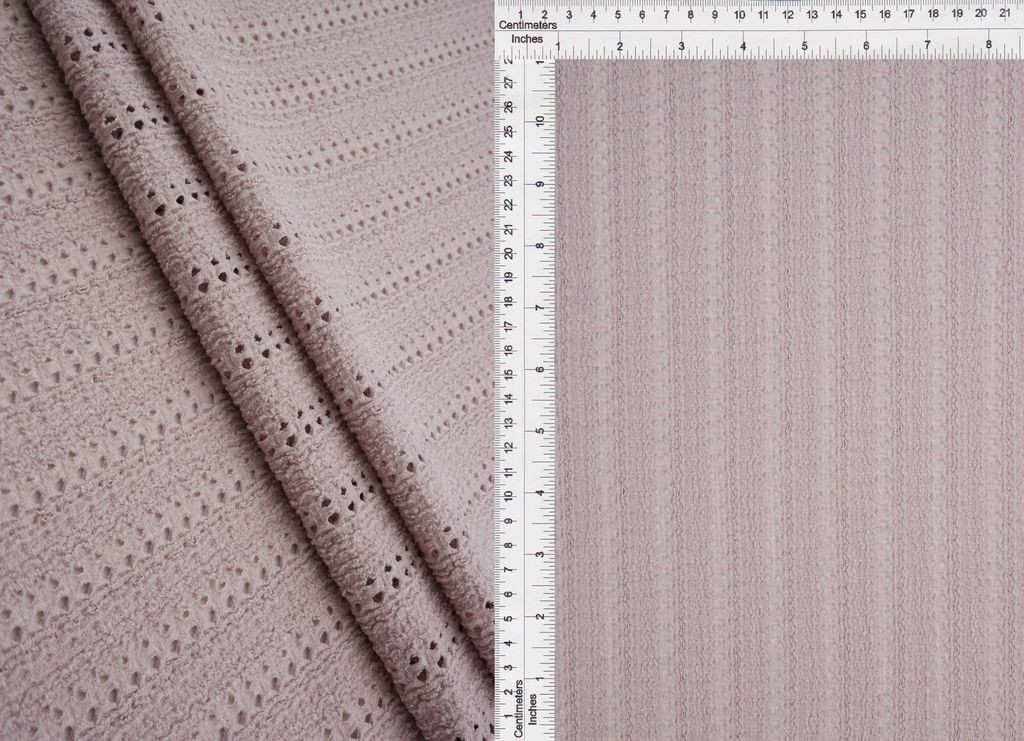 LACE4626 / MAUVE / 95%POLY 5%SPAN JACQUARD STRIPE LACE