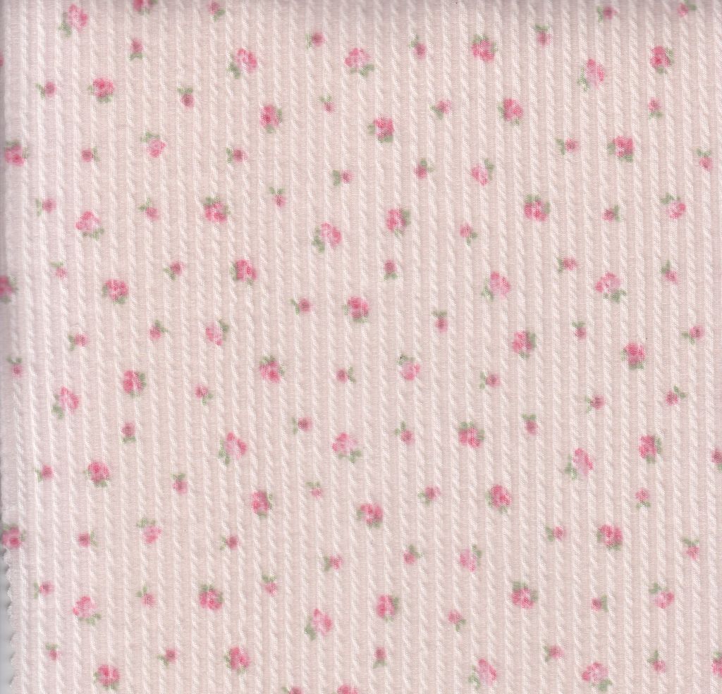 KNT4463-MS11367 / BLUSH / 77%POLY 18%RAYON 5%SP DOUBLE KNIT COZY DITSY PRINT