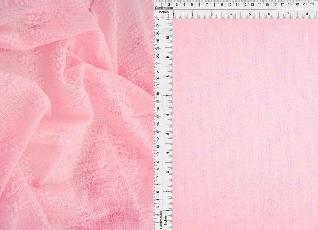 LACE4630 / PINK LT. / 92%NYLON 8%SPAN DITSY BUBBLE LACE