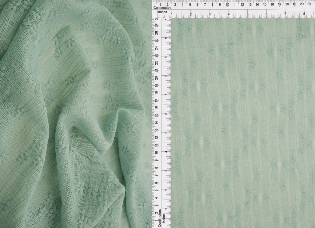 LACE4630 / SAGE / 92%NYLON 8%SPAN DITSY BUBBLE LACE