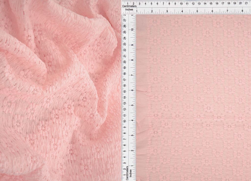 LACE4515 / BLUSH / 60%NYLON 35%COTTON 5%SPAN DITSY FLORAL LACE