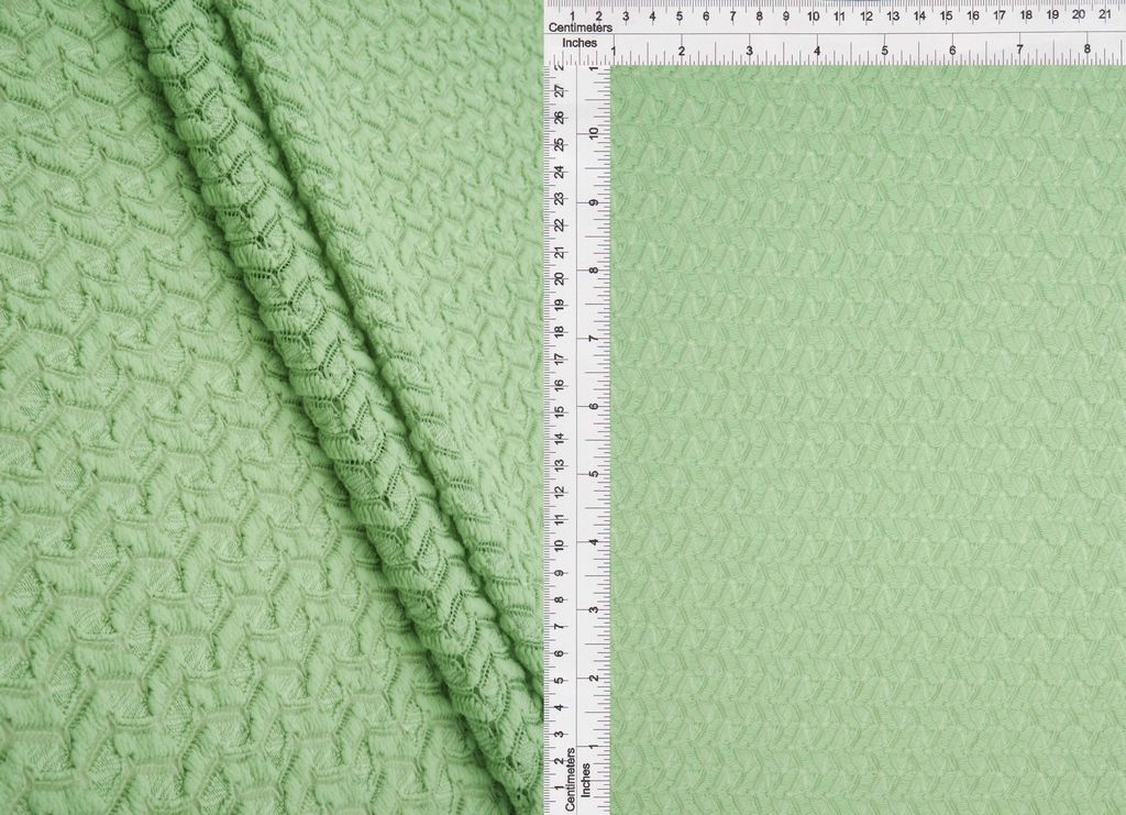 LACE4557 / SAGE / 98%POLY 2%SPANDEX CROCHET LACE