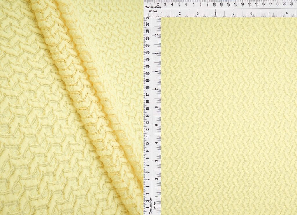 LACE4557 / YELLOW LT. / 98%POLY 2%SPANDEX CROCHET LACE