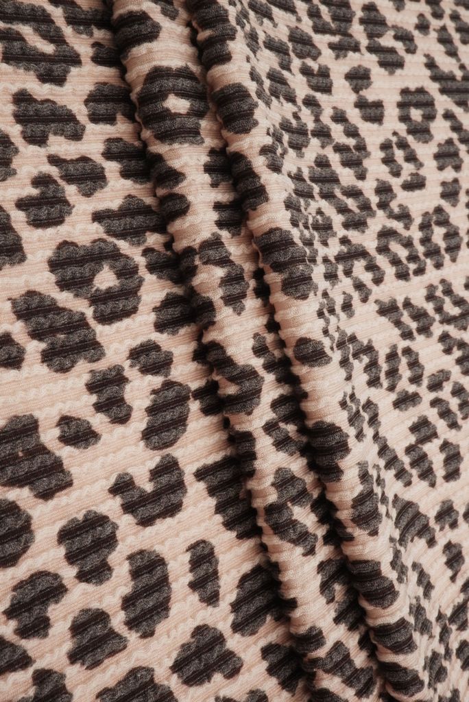 KNT4463-S304102 / COCO / 77%P 18%R 5%SP DOUBLE KNIT COZY ANIMAL PRINT