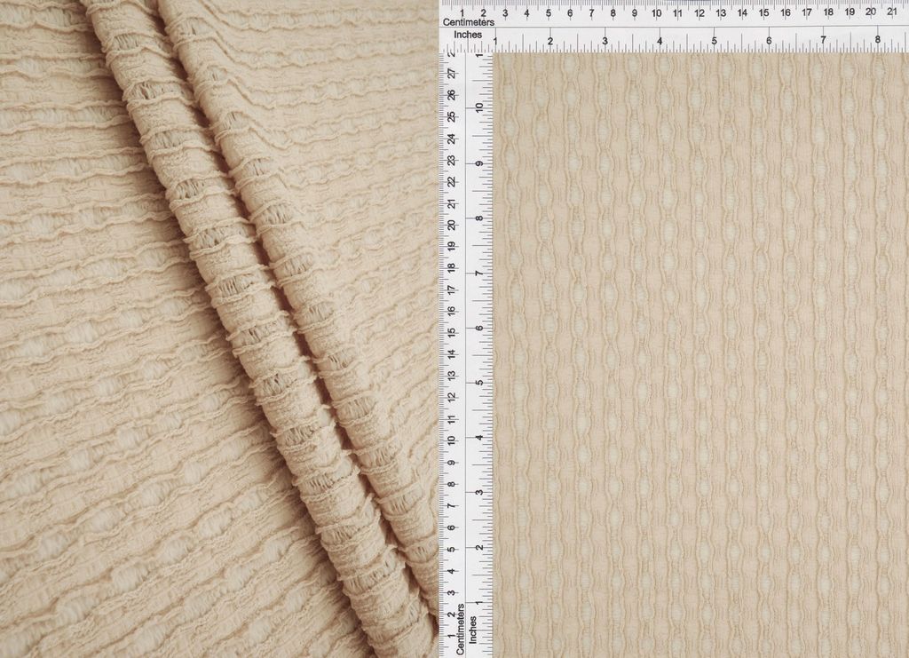 LACE4508 / TAUPE / 95%POLY 5%SPANDEX LADY JANE STRIPE LACE
