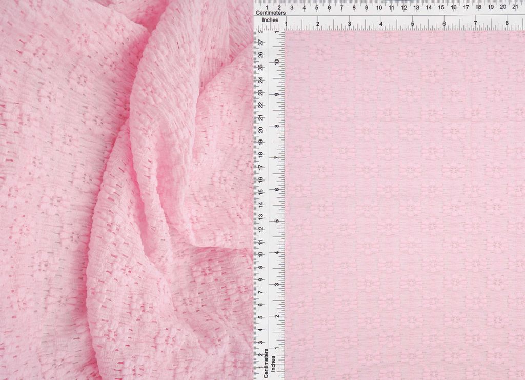 LACE4515 / PINK / 60%NYLON 35%COTTON 5%SPAN DITSY FLORAL LACE