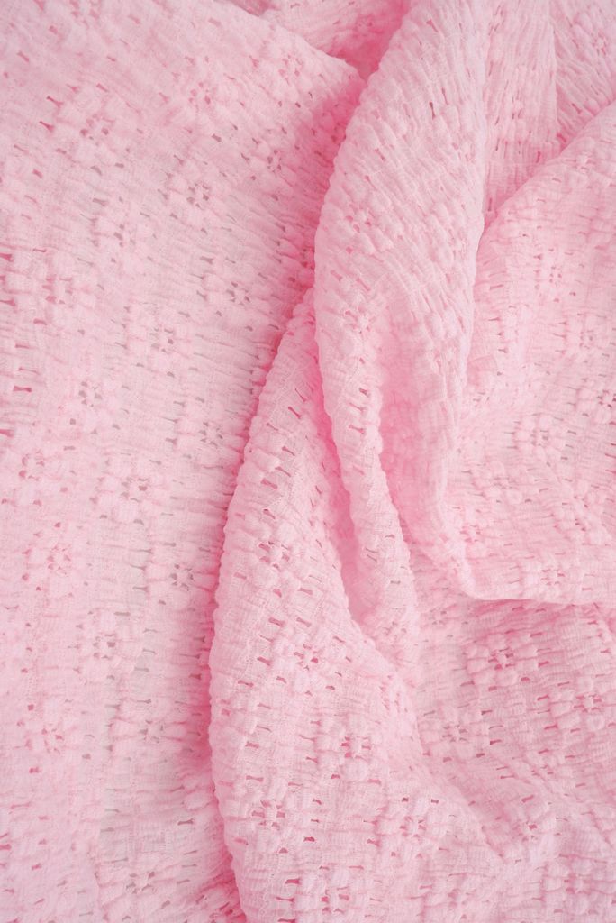 LACE4515 / PINK / 60%NYLON 35%COTTON 5%SPAN DITSY FLORAL LACE
