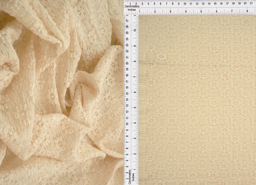 LACE4515 / SAND / 60%NYLON 35%COTTON 5%SPAN DITSY FLORAL LACE