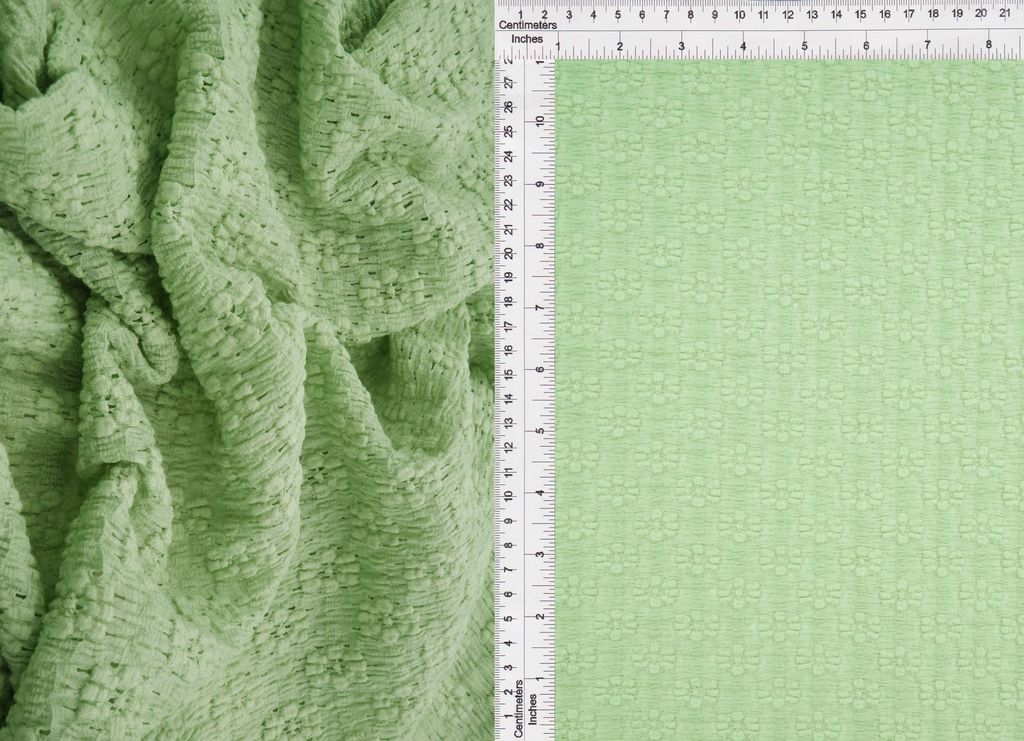 LACE4515 / SAGE / 60%NYLON 35%COTTON 5%SPAN DITSY FLORAL LACE