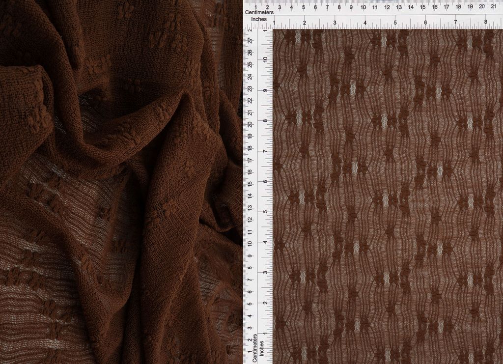 LACE4630 / BROWN / 92%NYLON 8%SPAN DITSY BUBBLE LACE