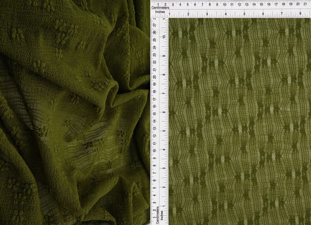 LACE4630 / OLIVE / 92%NYLON 8%SPAN DITSY BUBBLE LACE