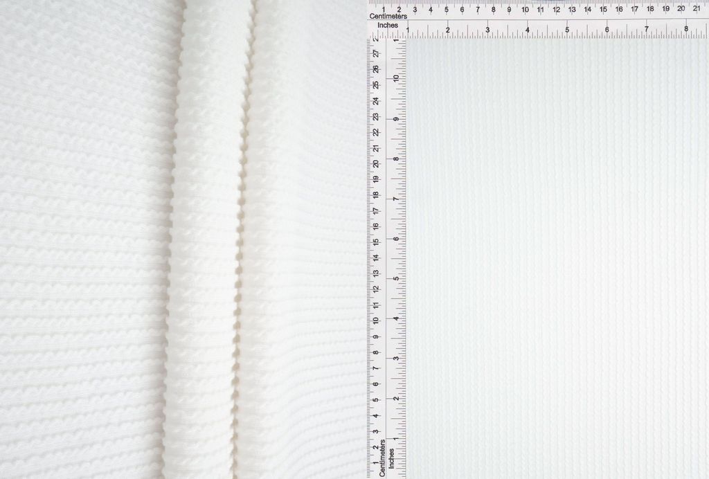 KNT4463 / IVORY B / 80%POLY 15%RAY 5%SPAN KNIT JACQUARD RIB