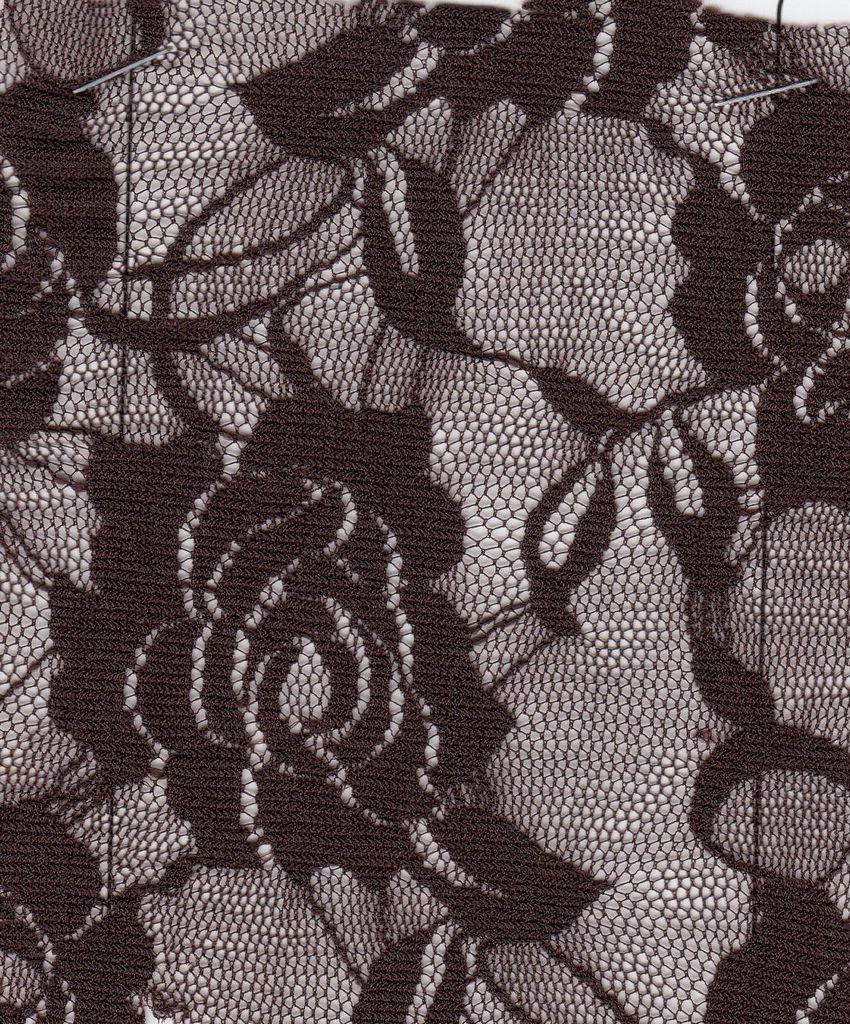 LACE1379 SOLID / BROWN DK / 92%Nylon 8%Span Nylon Lace Solid