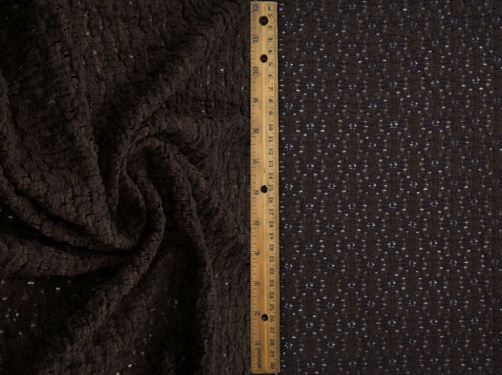 LACE4515 / BROWN / 60%NYLON 35%COTTON 5%SPAN DITSY FLORAL LACE
