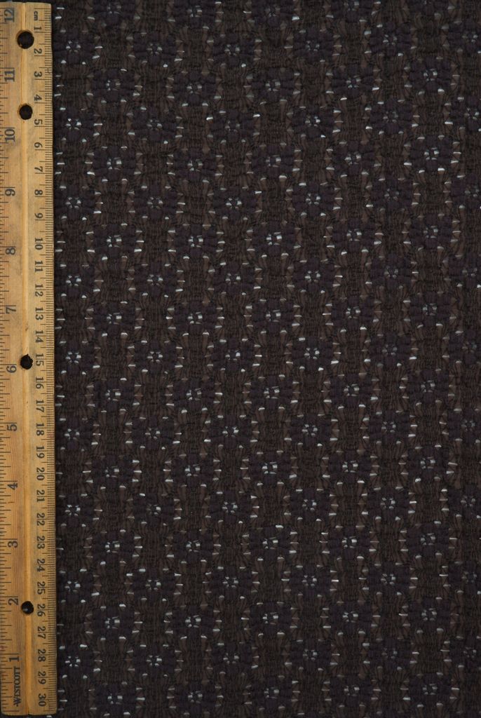 LACE4515 / BROWN / 60%NYLON 35%COTTON 5%SPAN DITSY FLORAL LACE