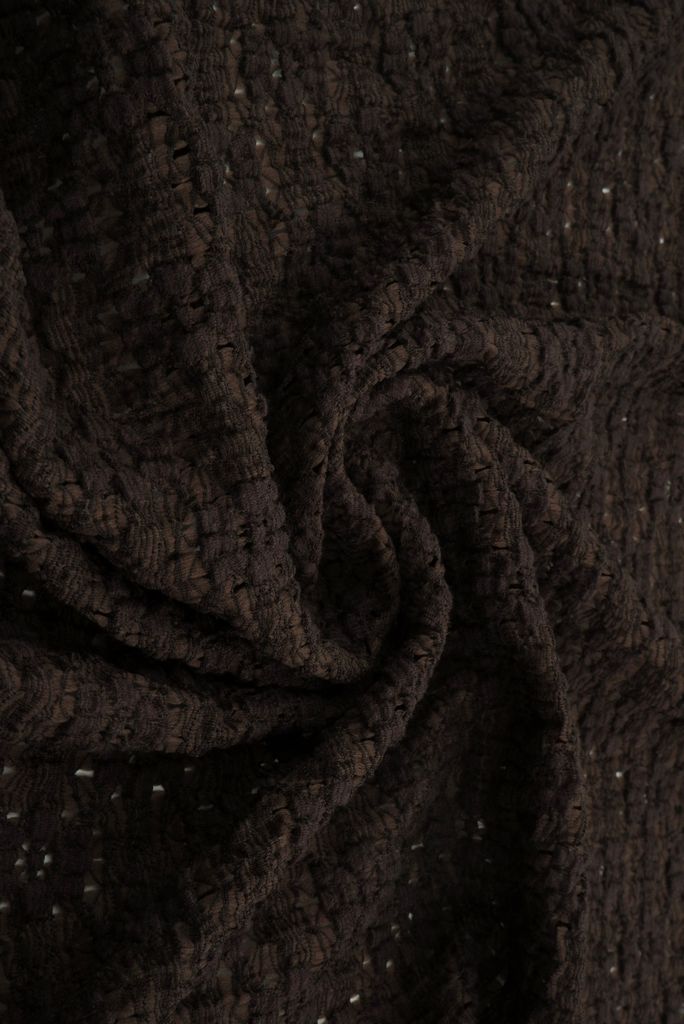 LACE4515 / BROWN / 60%NYLON 35%COTTON 5%SPAN DITSY FLORAL LACE