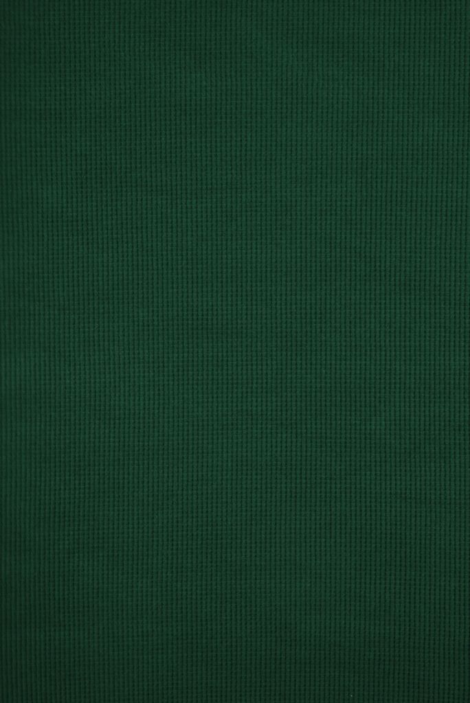 KNT4612 / HUNTER GREEN / 97%POLY 3%SPANDEX 2x2 FLEECE WAFFLE SOLID