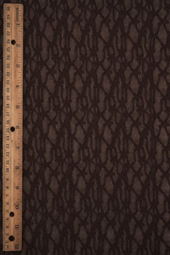 LACE4511 / BROWN DK. / 90%NYLON 10%SPAN DITSY FLOWER LACE