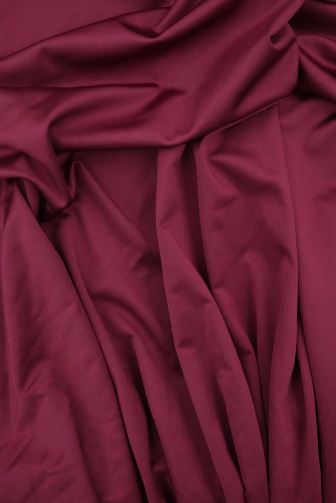 KNT4230 / BURGUNDY / 82%POLY 18%SPAN SHINNY YOGA/TRICOT JERSEY