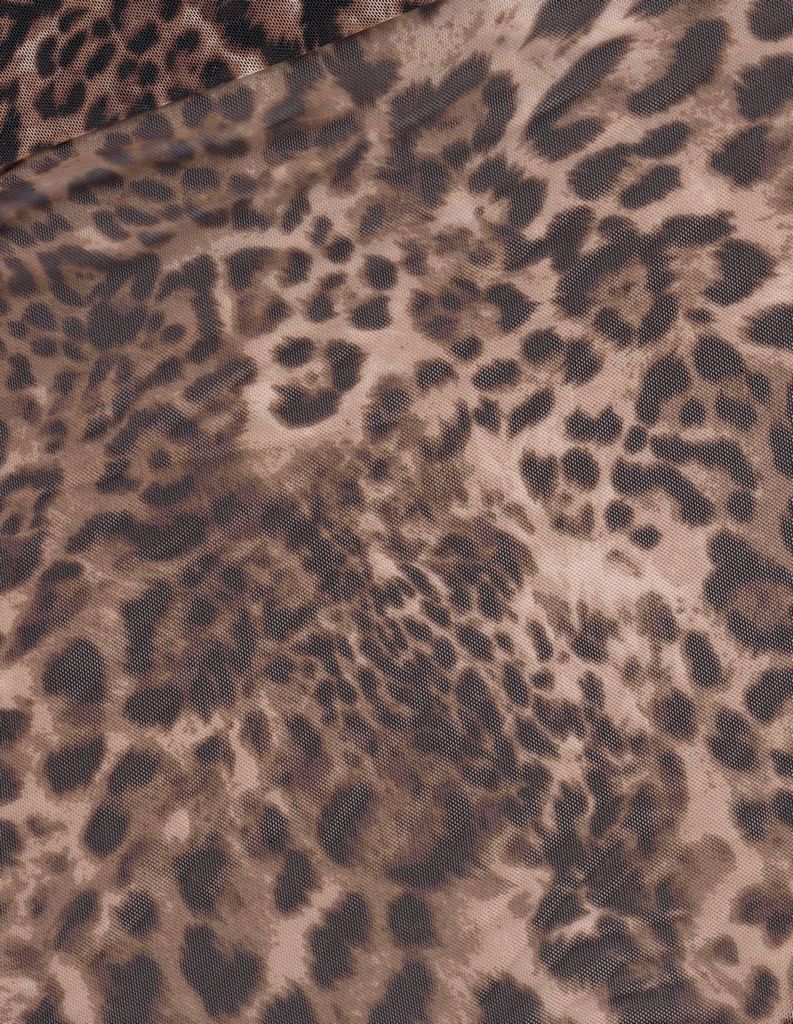 MESH-DU536 / TAUPE/BROWN / 97%POLY 3%SPAN MESH ANIMAL PRINT