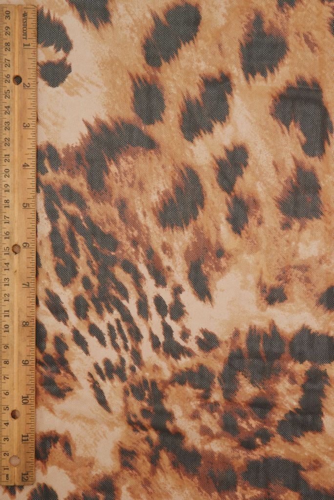 MESH-MS11417 / MOCHA/BLACK / 94%P 6%SP MESH ANIMAL/ABSTRACT SKIN PRINT