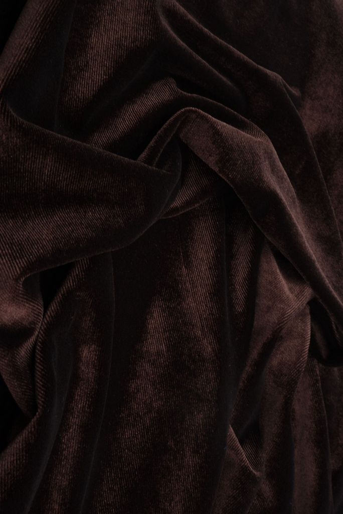 KNT3850 / BROWN / 92%POLY 8%SPANDEX VELVET SOLID