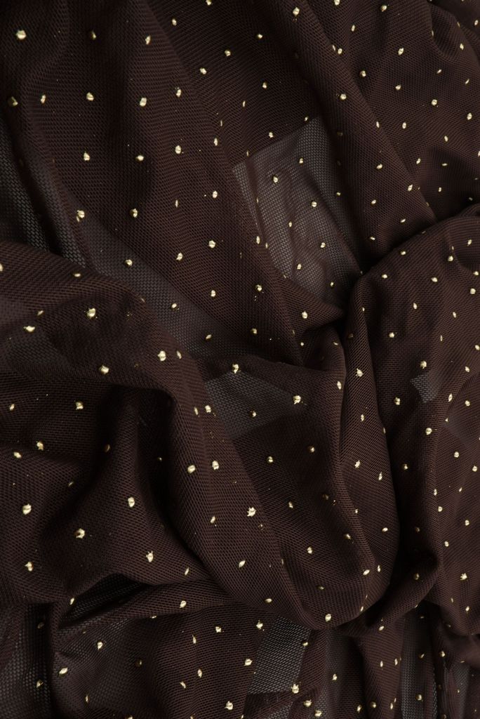 MESH-4600 / BROWN/GOLD / 90%POLY 10%SPAN MESH DROP FOIL