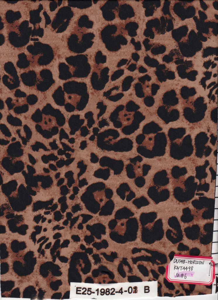 KNT4498-DU148 / BROWN / 96%POLY 4%SPAN DTY ANIMAL/LEOPARD PRINT