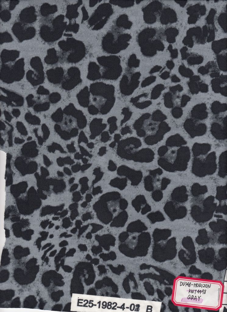 KNT4498-DU148 / GREY / 96%POLY 4%SPAN DTY ANIMAL/LEOPARD PRINT