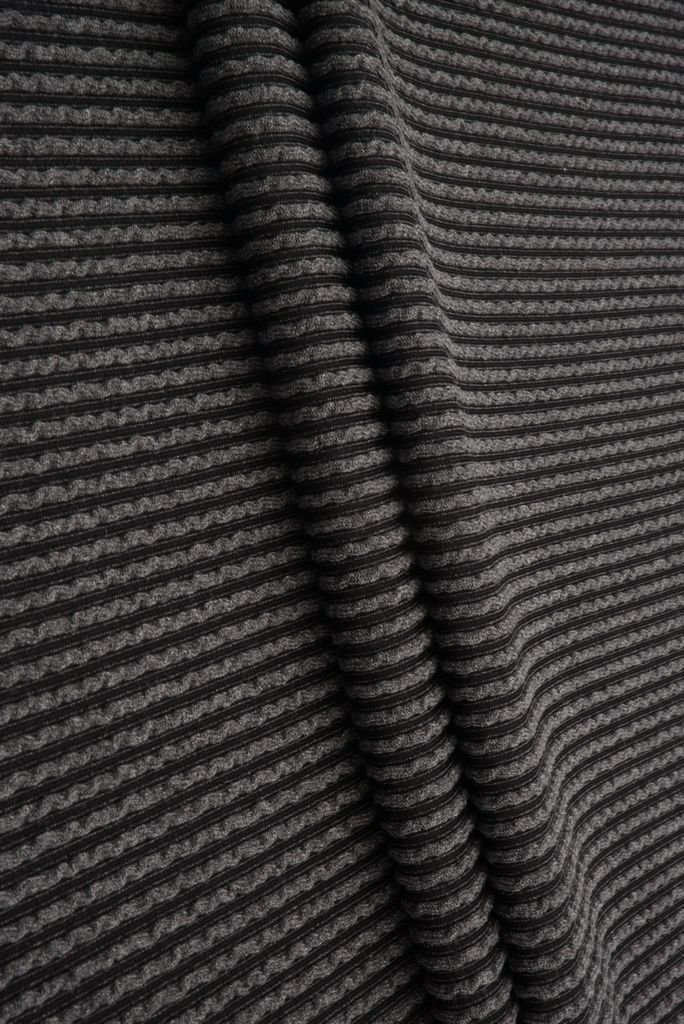 KNT4463 / CHARCOAL B / 80%POLY 15%RAY 5%SPAN KNIT JACQUARD RIB