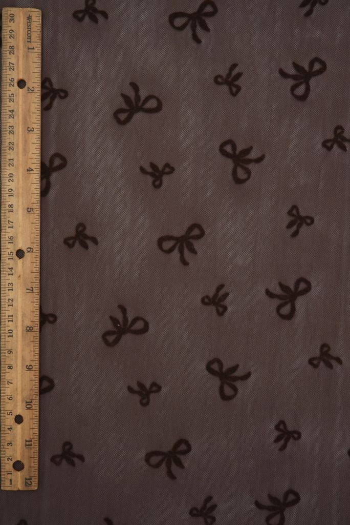 FLOCK-MS11411 / BROWN / 90%POLY 10%SPAN BOW FLOCKING MESH
